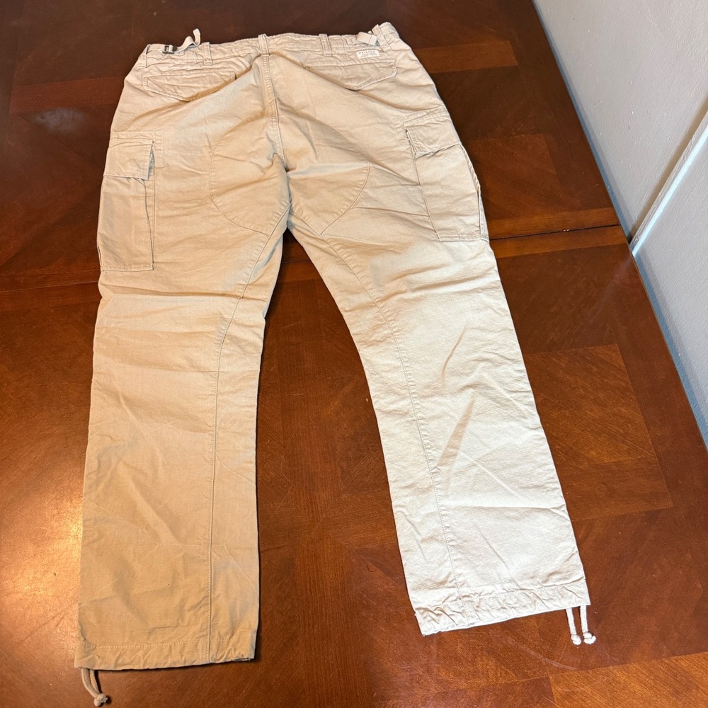 Polo Ralph Lauren Surplus Mountain Trousers Khaki Tan Slim Fit Cargo Pants 38x32
